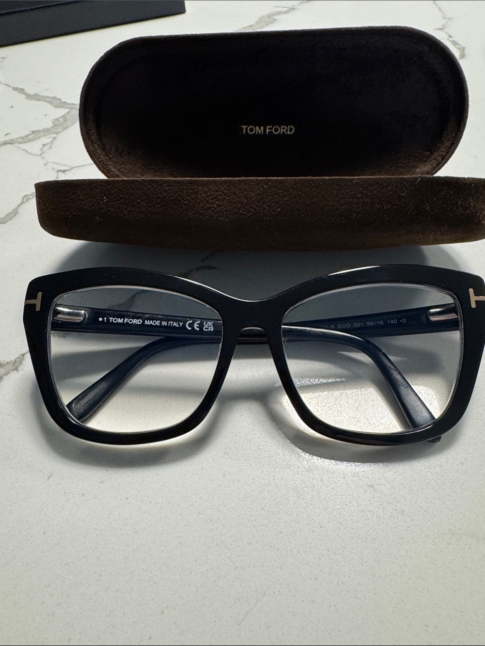 Tom Ford Black Oversized Cat-Eye Optical Glasses- very much Kris Jenner vibes